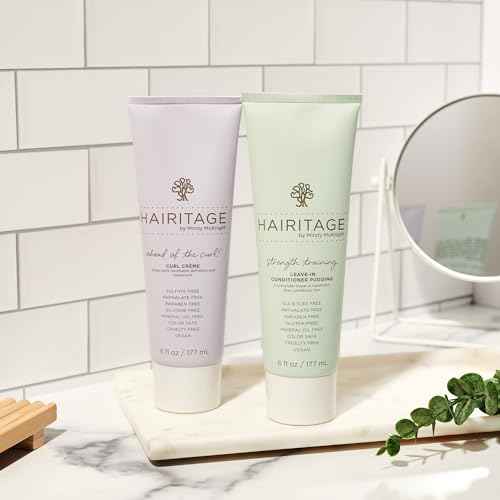 Hairitage Curl Cream + Leave in Conditioner Bundle - Jojoba Oil Curl Defining Cream for Curly Hair ? Leave in Conditioner + Coconut Oil + Shea Butter ? Hydrating + Moisturizing, Vegan + Cruelty-Free