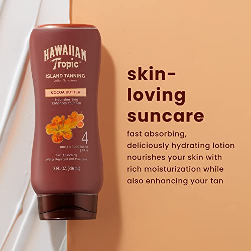 Hawaiian Tropic Island Tanning Lotion Sunscreen SPF 4 Twin Pack and Tanning Oil Spray Sunscreen SPF 6