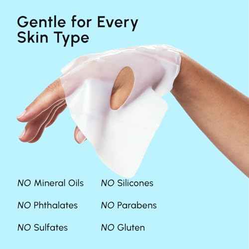 MAREE Hydrogel Collagen Facial Mask with Hyaluronic Acid ? Hydrating Face Masks Skincare ? Niacinamide, Amino Acids & Red Algae Extract ? Facial Masks For Women ? Mascarillas Para La Cara ? 4 Count