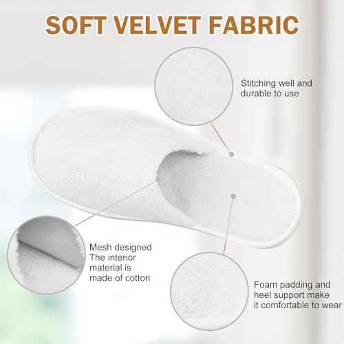 AQUEENLY 6 Pairs Disposable Slippers for Guests, Washable Spa Slippers House Slippers for Guests, Hotel Slipper Guest Slipper for Shoeless Home, Non Slip Indoor Slipper for Women Men