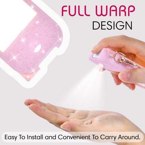 Silicone Hand Sanitizer Case for Touchland Spray 1 fl oz - Sparkling Pink - Variation of THIS listing