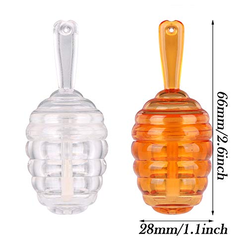 RONRONS 20 Pack 5.5ml (0.19oz) Honeycomb Shaped Clear Lip Gloss Tubes, Refillable Empty Lipgloss Containers for DIY Lipstick, Lip Balm, Cosmetics ? Amber Travel-Safe Design