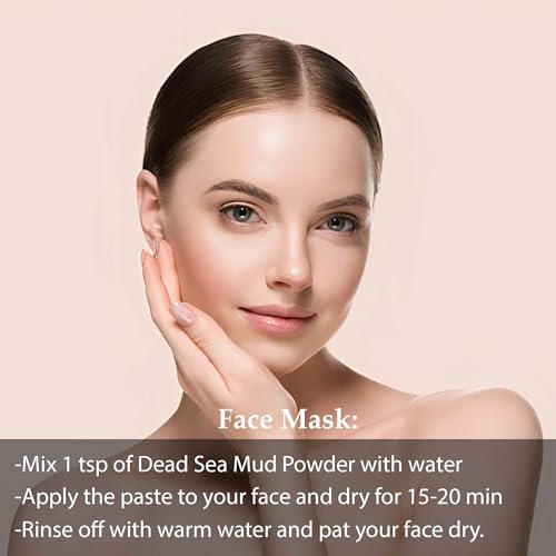 Dead Sea Mud Powder by mi nature | 227g(8 oz)(0.5 lb) | 100% Only Dead Sea mud powder | Skin care | Facial Mask