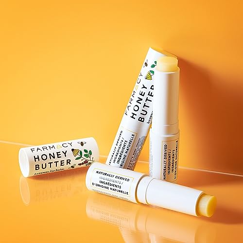Farmacy Beeswax Lip Balm - Honey Butter Moisturizing Lip Care Enriched with Cupua?u & Cocoa Butters, Proprietary Honey Blend and Vitamin E to Nourish, Soften & Heal (3.4g)