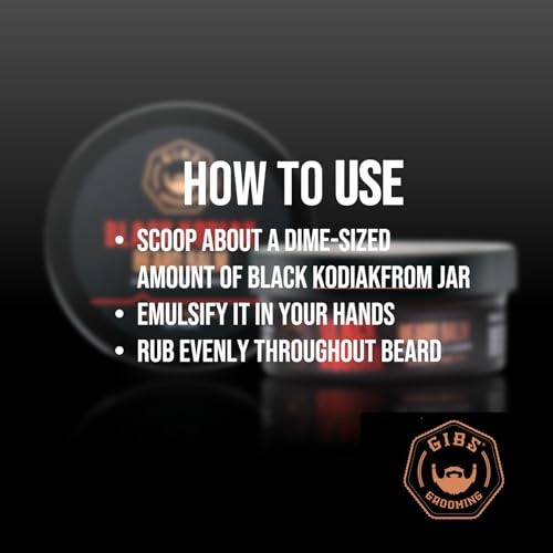 GIBS Grooming Black Kodiak Beard Balm Aid, 2 oz