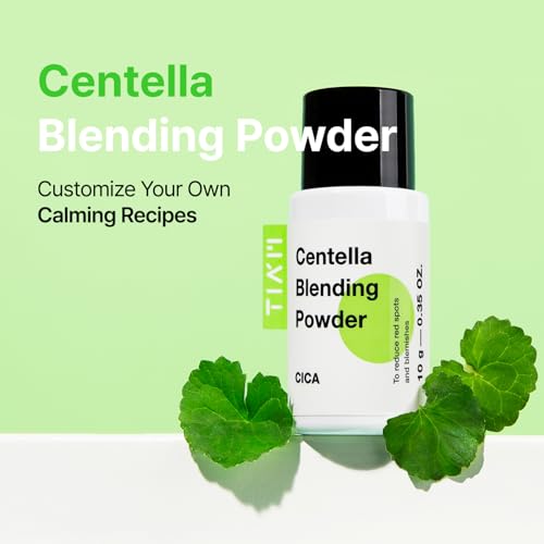 TIAM Centella Blending Powder, 0.35 Oz, CICA Powder for Skin Soothing & Sebum Control with Asiaticoside, Madecassic Acid, Asiatic Acid, Korean Skin Care