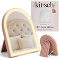 Kitsch Arch Rechargeable LED Desk Vanity Mirror with Lights - Terracotta