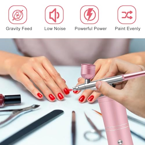Jadeshay Airbrush Kit with Rechargeable Compressor - 0.4mm Nozzle