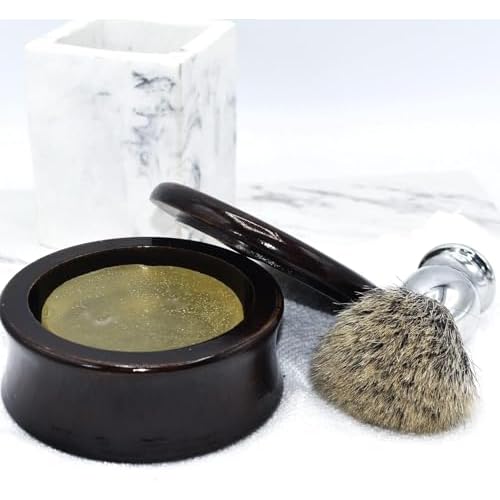 Parker Hand carved Genuine Mango Wood Shaving Soap Bowl - Classic Style