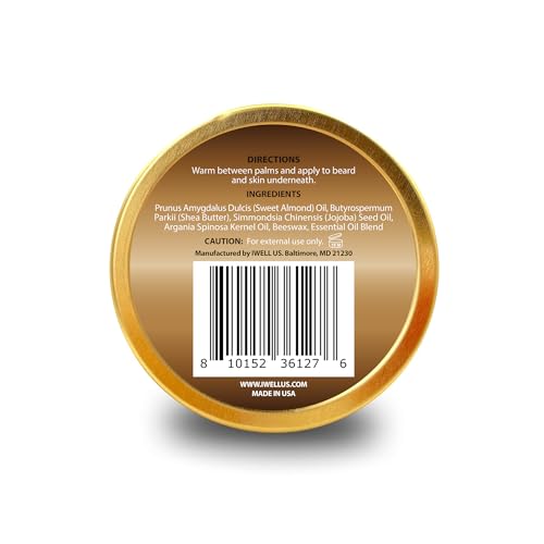 Well's Oil Mega Growth Beard Balm (Original) | 2 fl oz | Beard Styling & Conditioning Balm | With Natural Oils