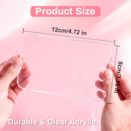 Acrylic Nail Art Palette - Transparent Gel Polish Mixing Plate for Nail Design