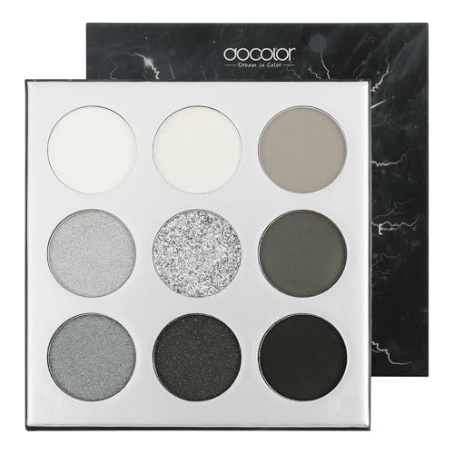 docolor Black Eyeshadow Palette 9 Colors Highly Pigmented
