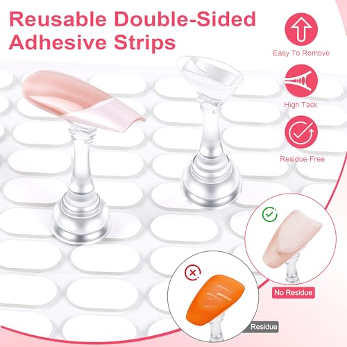 Magnetic Nail Art Stand Set with Holders & Adhesive Tape