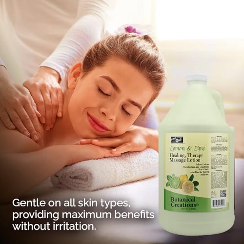 PRO NAIL - Healing Therapy Massage Lotion, Lemon Lime - Refreshing and Revitalizing - 128Oz