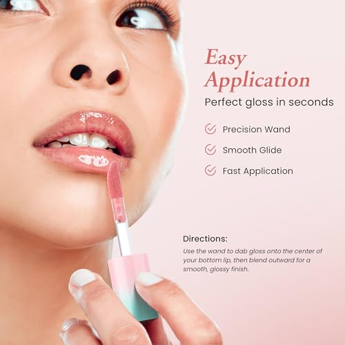 Vegan Lip Gloss with Shea Butter - High Shine & Non-Sticky
