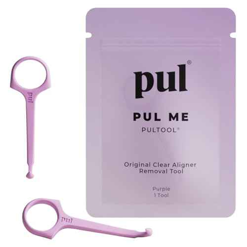 PUL Pack of 2 Reusable Clear Aligner Removal Tool ? Compatible with Invisalign, Removable Braces, Retainers & Trays ? Easy-to-Use Device Remover, Dental & Oral Hygiene Care Product ? Purple