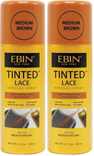 TINTED LACE Medium Brown Spray for Lace Front Wigs 2.7oz | Seamless Blending & Quick-Dry