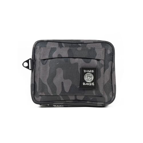 DIME BAGS Lockable Odor Sealing Padded Pouch, 3-Digit Combo Lock & Hidden Storage Pocket, Carbon Lined Scent Protection Boss