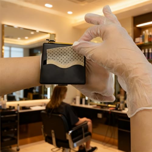 Heat-Resistant Hair Perm Papers Set with Wristband Dispenser Box (180 Pcs)