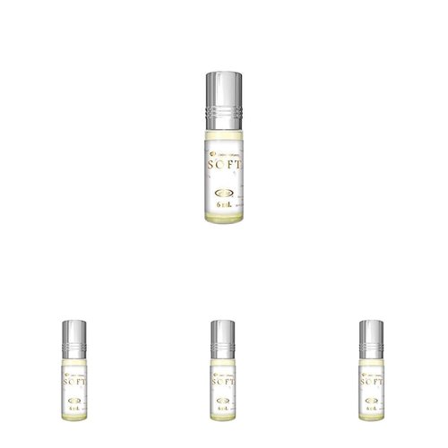 Al-Rehab Concentrated Perfume Rollerball | 6 ml/0.20 oz | Pack of 4 | Soft