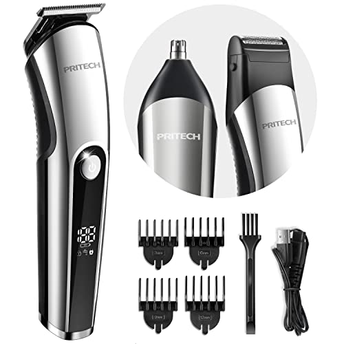 PRITECH 3-in-1 Cordless Beard Trimmer Kit - Waterproof & Rechargeable