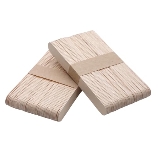 500pcs Wooden Craft Sticks 5.91 Inch Long Natural Wood Popsicle Ice Cream Sticks for DIY Wood Crafts, Jumbo Sticks£¬Hair Removal and Waxing Supplies,Home Art Projects