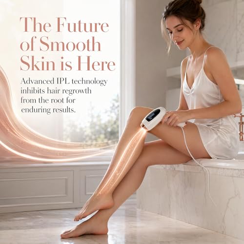 IPL Laser Hair Removal Device for Home Use, 999,999 Flashes, Permanent Hair Removal for Face, Legs, Arms, Bikini