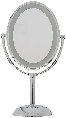 Conair LED Lighted Makeup Mirror, 1X/7X Magnification, Double Sided