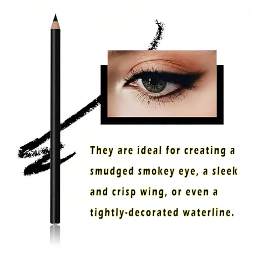 Linble 12-Piece Black Eyeliner Pencil Set – Waterproof Matte