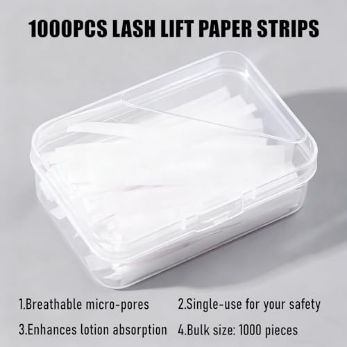 CLLFUU 1000 Pack Reusable Lash Lift Paper Strips for Professional & Home Use