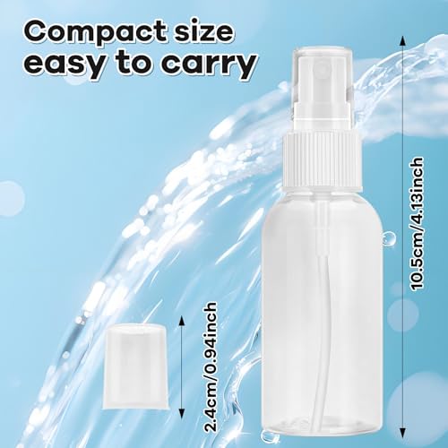 5 Pack Travel Spray Bottles 50ml Leak-Proof Fine Mist Reusable Plastic