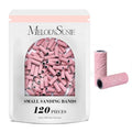 120 Pcs Fine Grit Sanding Bands for Nail Drills – Pink