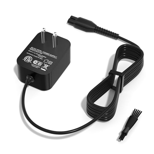 VHBW Charger Cord for Philips Norelco MG3740 & QP2520 Only, 4.3V 70mA Power Adapter, 6FT Replacement Charging Cable
