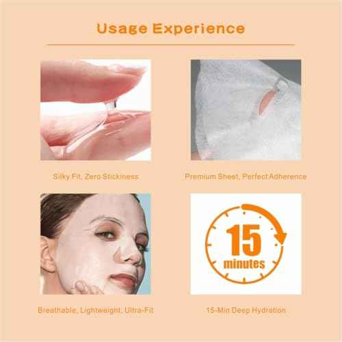 12 Pack Collagen Face Masks Skincare Bulk,Hydrating Spa Face Mask for Sensitive Skin,Sheet Mask for Skin Care, Facial Mask Sets Gifts for Women/Teen Girls/Kids