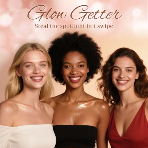 Highlighter Makeup Powder Palette£¬Glossy Face & Body£¬Shimmer Eye & Cheek Glow, Mini Beauty Bomb for Matte Cream & Glitter Essentials (K3 PinkSparkle)