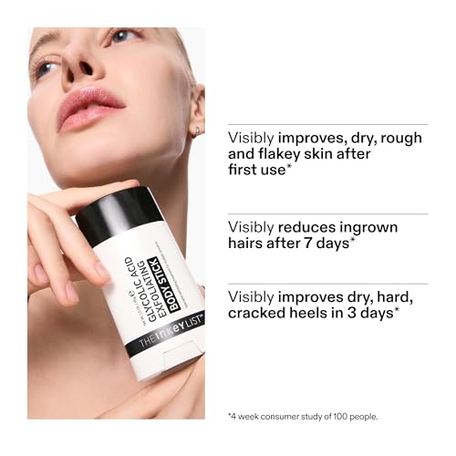Glycolic Acid Exfoliating Body Stick - Smooth Rough Skin, Fragrance-Free