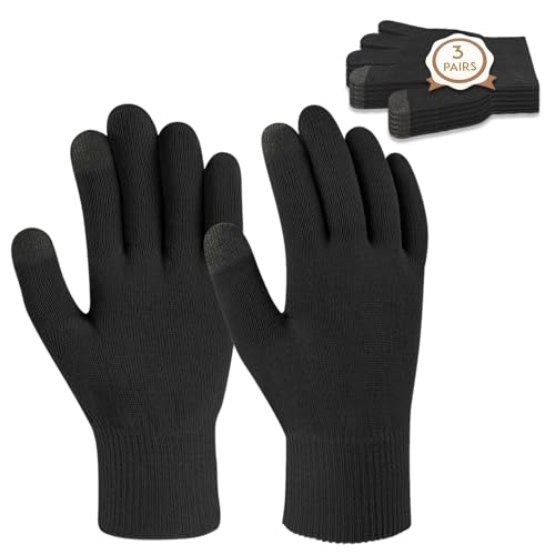 MIG4U Touchscreen Overnight Moisturizing Beauty Gloves for Dry Hands (3 Pairs)