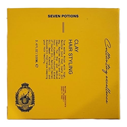 SEVEN POTIONS Hair Clay - High Hold Matte Finish for Men & Women