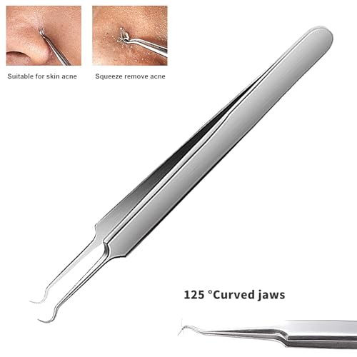 Blackhead Tweezers Set - 3 Pimple Extractor Tools Kit for Acne Blackheads - Variation of THIS listing 1 Pack of 3