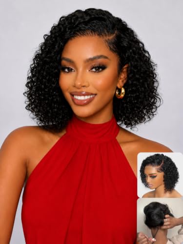 Nadula Bye Bye Knots Bob Curly Wig 8in Glueless Human Hair