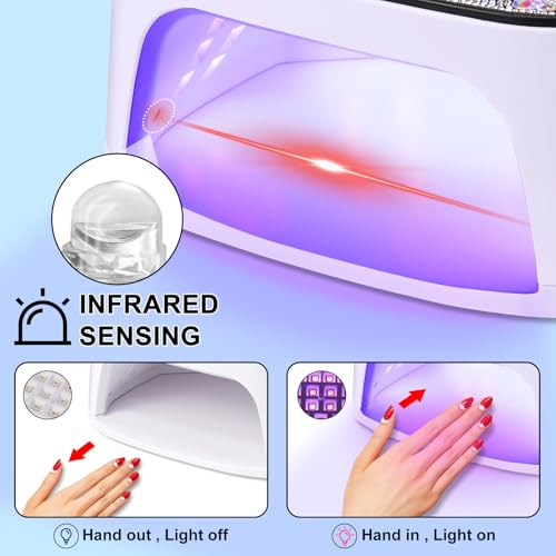 LimeGirl UV LED Nail Lamp Kit - Cordless Rechargeable Gel Polish Dryer