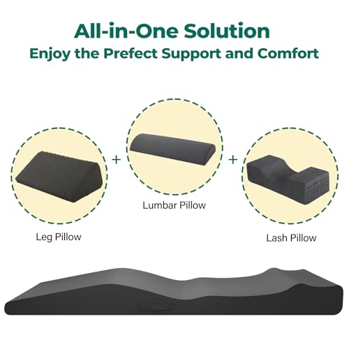 ENITYA 71" Ergonomic Lash Bed Topper with Removable Cover
