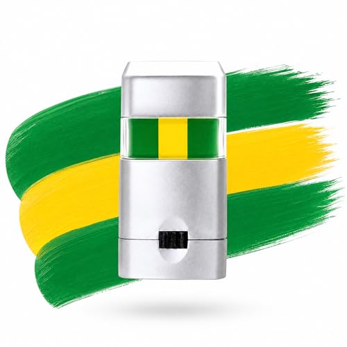 3-Color Face Paint Stick for Sports - Green Yellow Green