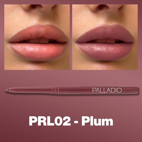 Palladio Retractable Waterproof Lip Liner - Plum