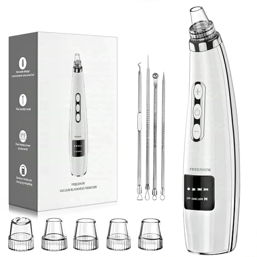 Blackhead Remover Pore Vacuum with 5 Suction Levels & LED Display