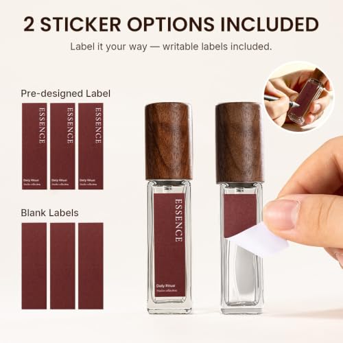 Compact 10ml Refillable Perfume Atomizer with Wood Lid
