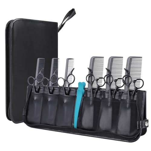 Hair Stylist Scissor Holder Pouch – Black PU Leather Case