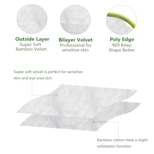 Reusable Bamboo Makeup Remover Pads 28-Pack with Laundry Bag & Storage Box
