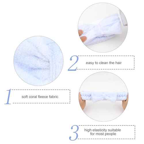 Semato Bachelorette Party Favor Set - Bride & Bridesmaid Spa Headbands (1 Bride + 7 Blue)