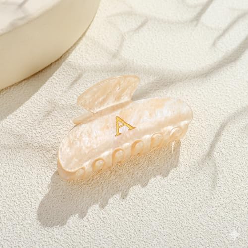 Acrylic Letter Hair Clips for Women, Large Monogram Claw Hair Accessories